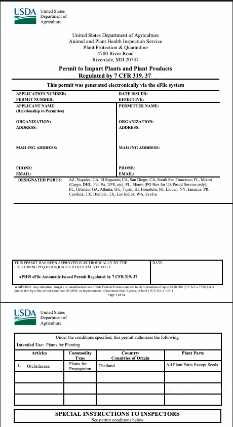 How to Apply Import permit US PPQ587 - Import Permits Plant Regulations How to Apply Import permit US PPQ587 orchid from Import Permits Plant Regulations